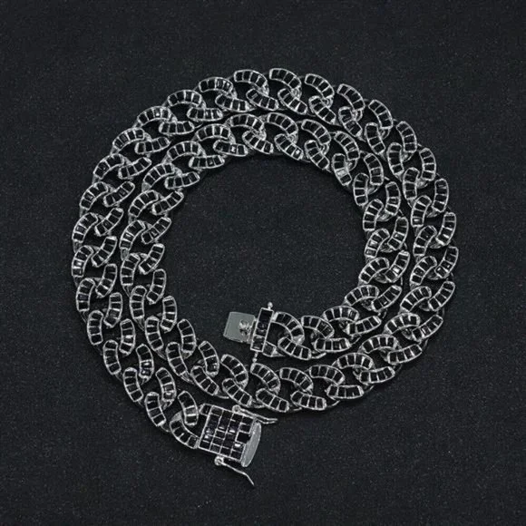 15mm Mens Cuban Choker Chain Miami Hip Hop Necklace or Bracelet Fashion Jewelry